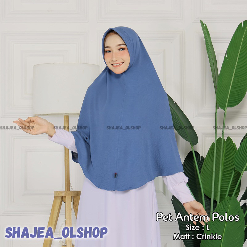 PET ANTEM NON TALI CRINKLE | BERGO OVAL CRINKLE SIZE L | JILBAB INSTAN