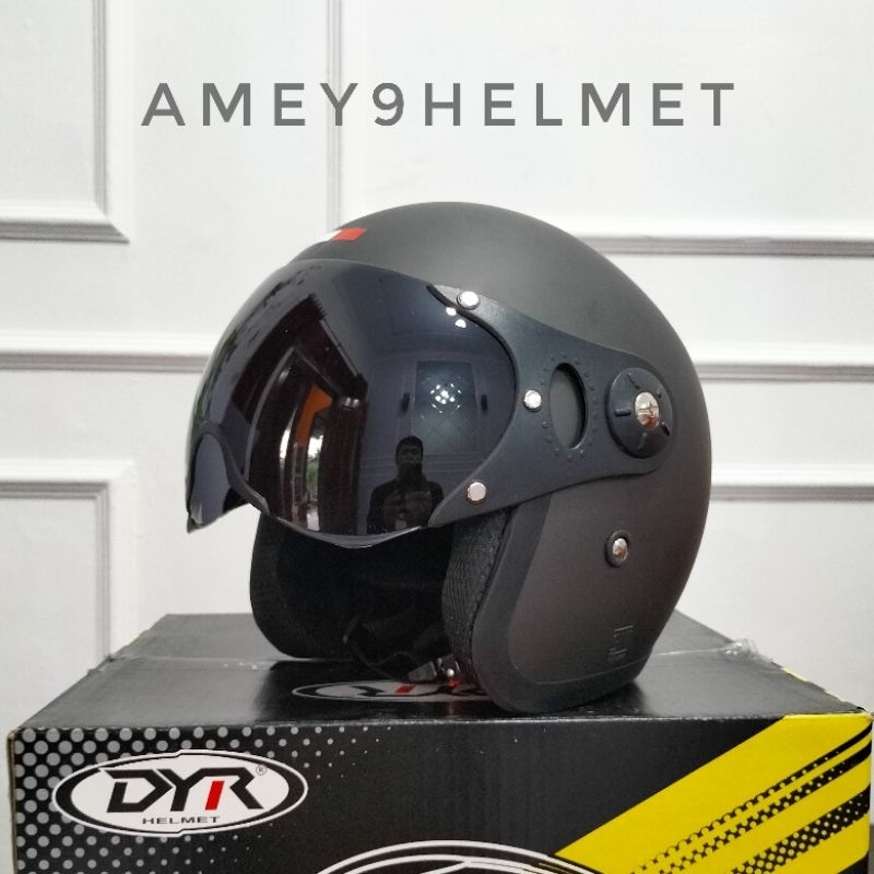 HELM PILOT ITALY ORIGINAL BOGO RETRO WANITA DEWASA FULL LEHER SNI