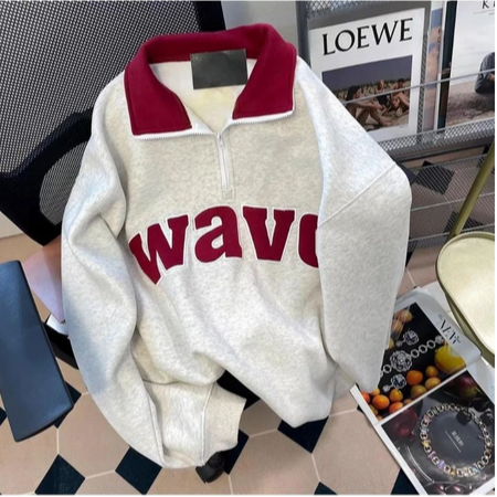 WAVO SWEATER CREWNECK WANITA OVERSIZE - SWEATER KOREAN STYLE WANITA - SWEATSHIRT OVERSIZE WANITA