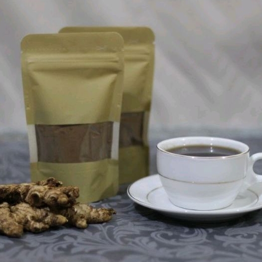 

Kopi Bubuk Jahe alami | Kopi Hitam Rempah kemasan praktis ziplock