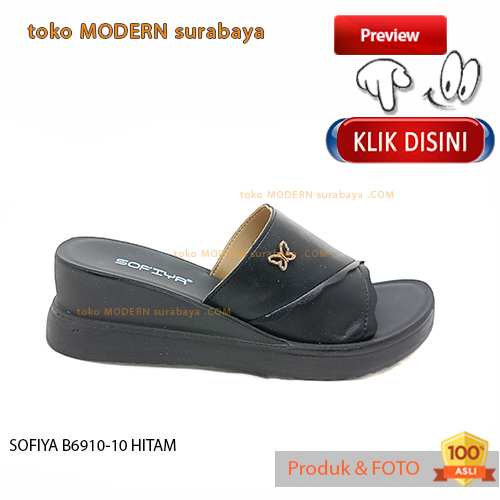 Sandal wanita casual sandal slide wedges tinggi SOFIYA B6910-10