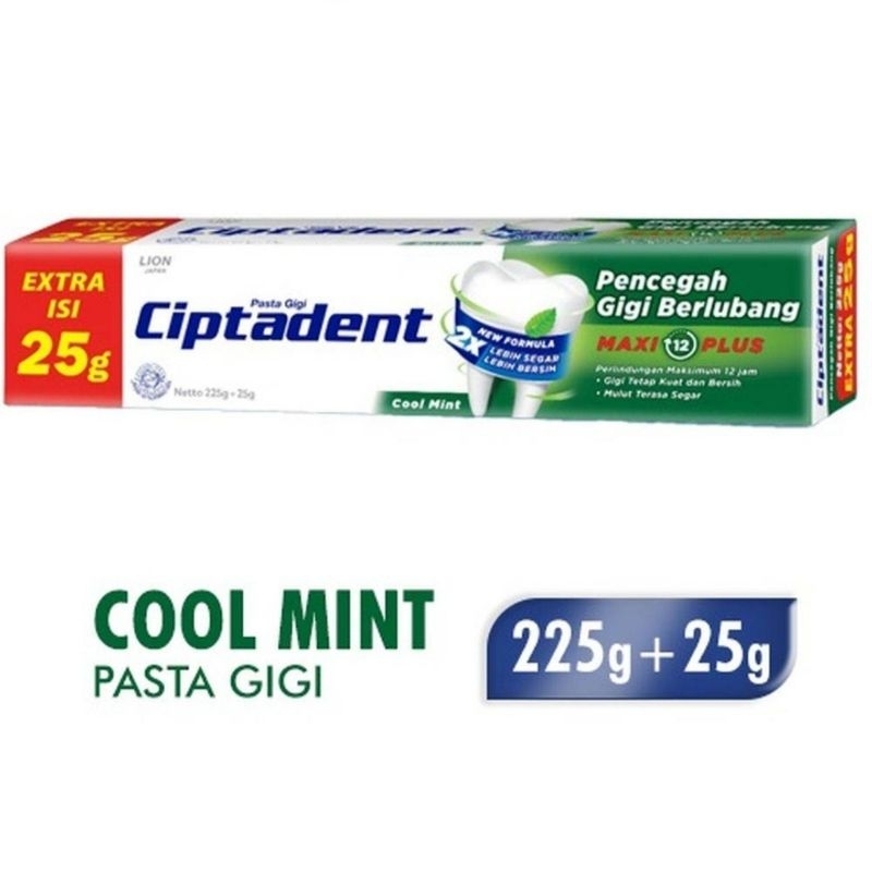 Ciptadent Jumbo 225gr + 25gr Fresh Mint Cool Mint