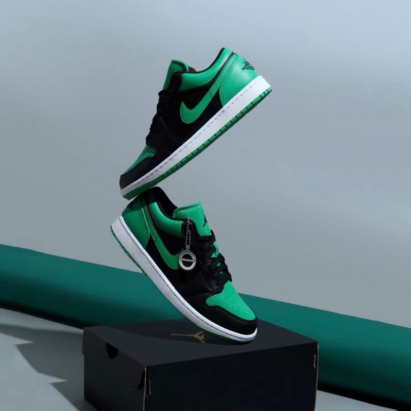 Air Jordan 1 Low Black Lucky Green