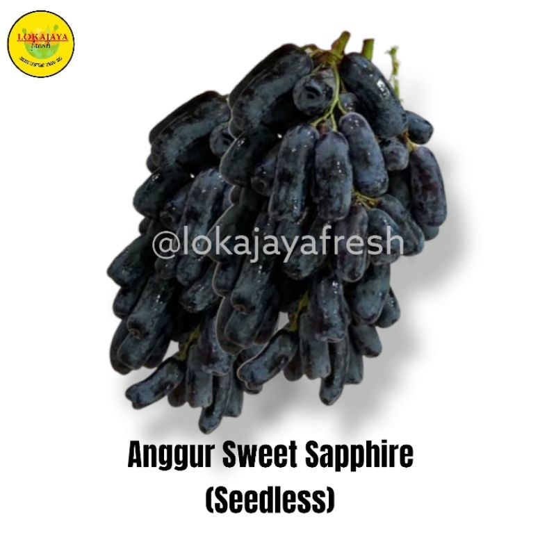 

Anggur Sweet Sapphire 1Kg | Anggur Jari Hitam 1 Kg