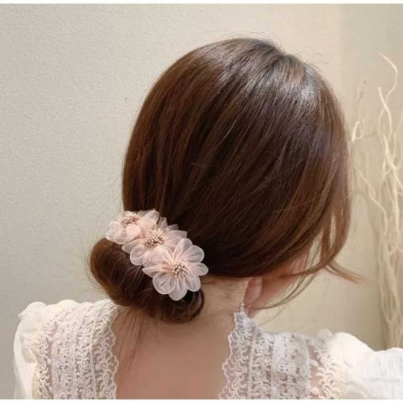 (8 MODEL) IKAT RAMBUT KAWAT SANGGUL KOREA STYLE CANTIK DAN PRAKTIS  HAIR BUN TIE JEPIT KOREA FASHION JEPITAN RAMBUT SANGGUL