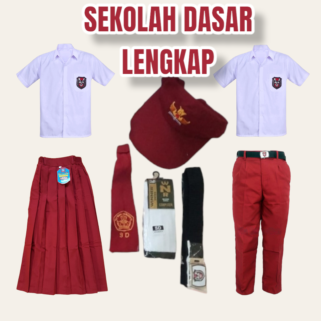 SERAGAM SEKOLAH ANAK / SERAGAM SD / SERAGAM SEKOLAH DASAR LENGKAP / BAJU ANAK SEKOLAH DASAR / CELANA DAN ROK ANAK SEKOLAH DASAR / BAJU SERAGAM SD MURAH / BAJU SERAGAM SEKOLAH ANAK