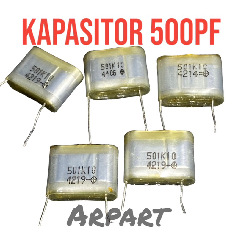 kapasitor kertas 500pf 501 100v original