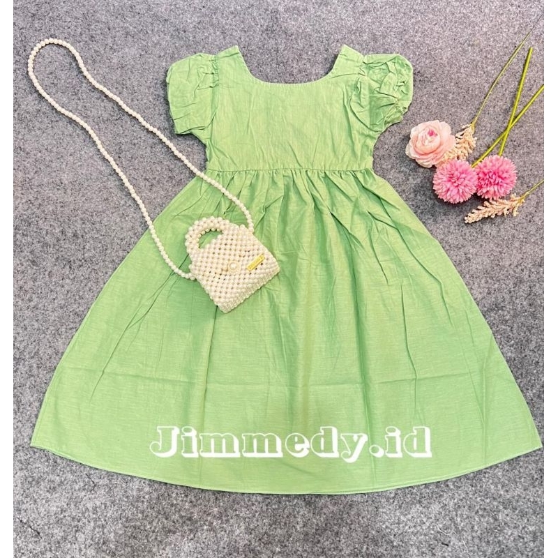 Jimmedy.id - Dress X Anak Perempuan Umur 3-7 Tahun Bahan Katun