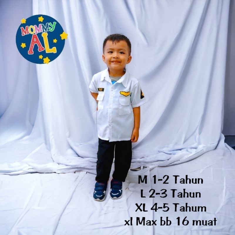 Baju Model Pilot Anak/Baju Pilot Anak Perempuan/Baju Pilot anak Laki laki/Baju Pilot anak laki laki setelan/Baju Profesi anak/Baju Profesi Anak Laki Laki/Baju profesi murah/Baju Profesi Anak Perempuan