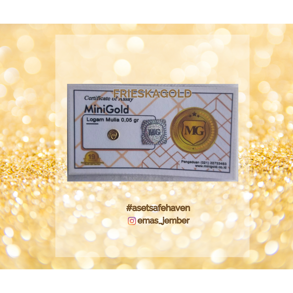 Emas Jember LM Logam Mulia Emas Minigold 0.05 gram white series