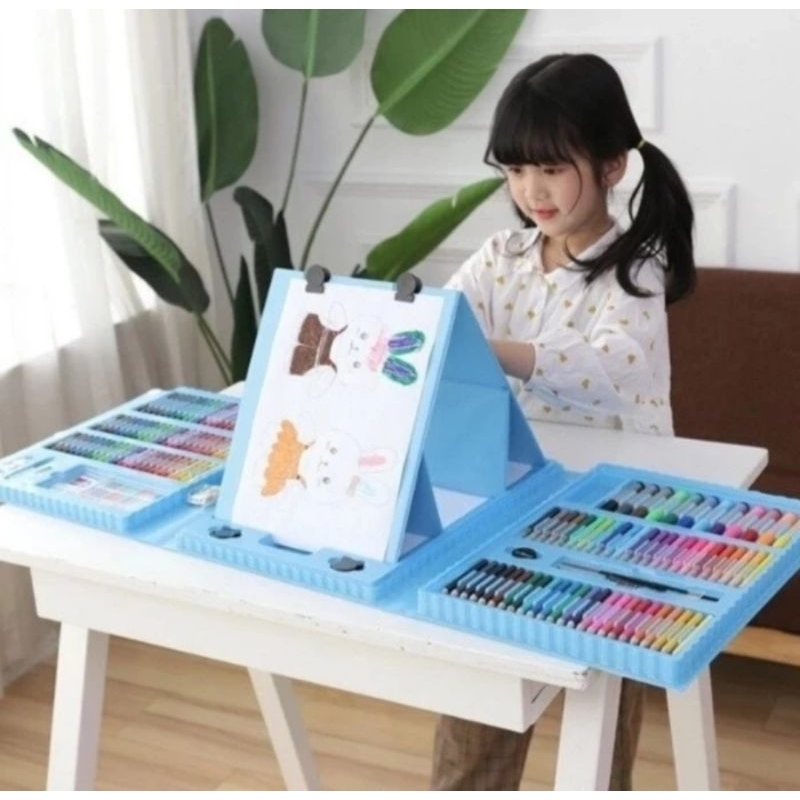 

KAN Stationary Set Isi 208 Pcs Pensil Crayon Warna Alat Menggambar Anak