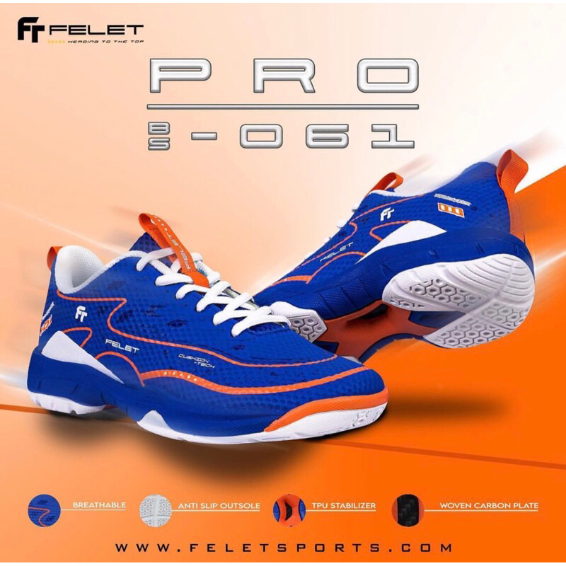 Sepatu Badminton Felet Pro BS 061 Original