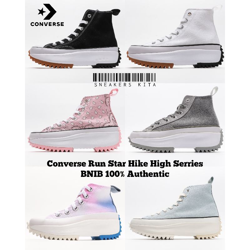 Sepatu Converse Run Star Hike High Serries BNIB 100% Authentic / Sepatu Platform Converse Hak Tinggi
