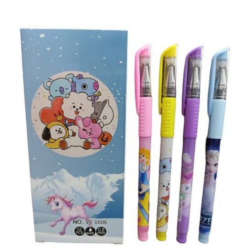 

12 PCS PULPEN/BOLPEN/PEN GEL KARAKTER VC-1606 0.5 MM