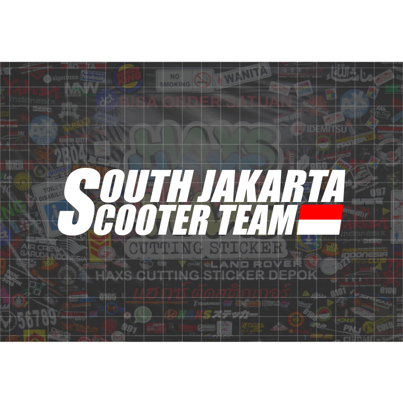 Cutting Sticker South Vietnam Scooter Team Ukuran 15 x 3.5