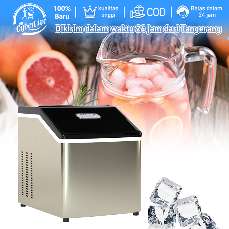 30kg/Day Ice Maker Mesin Cetak Es Batu Kristal Mesin Alat Pembuat Es Batu Untuk Rumah Cafe Kantor