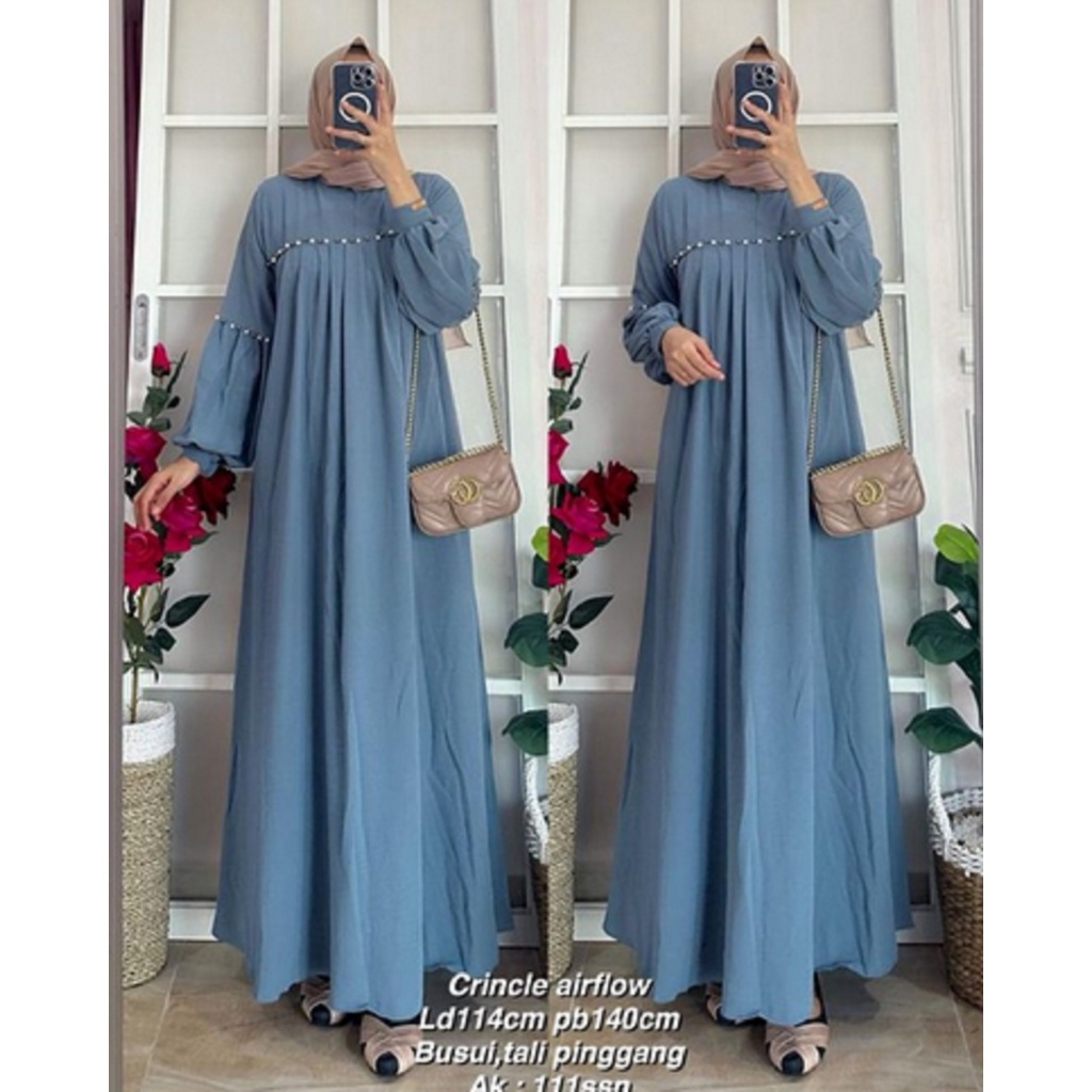 GAMIS Medina Dress casual circle airflow Gamis busui simple polos mewah model terbaru