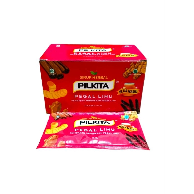 Pilkita Sirup Herbal Pegal Linu Box isi 12 Sachet