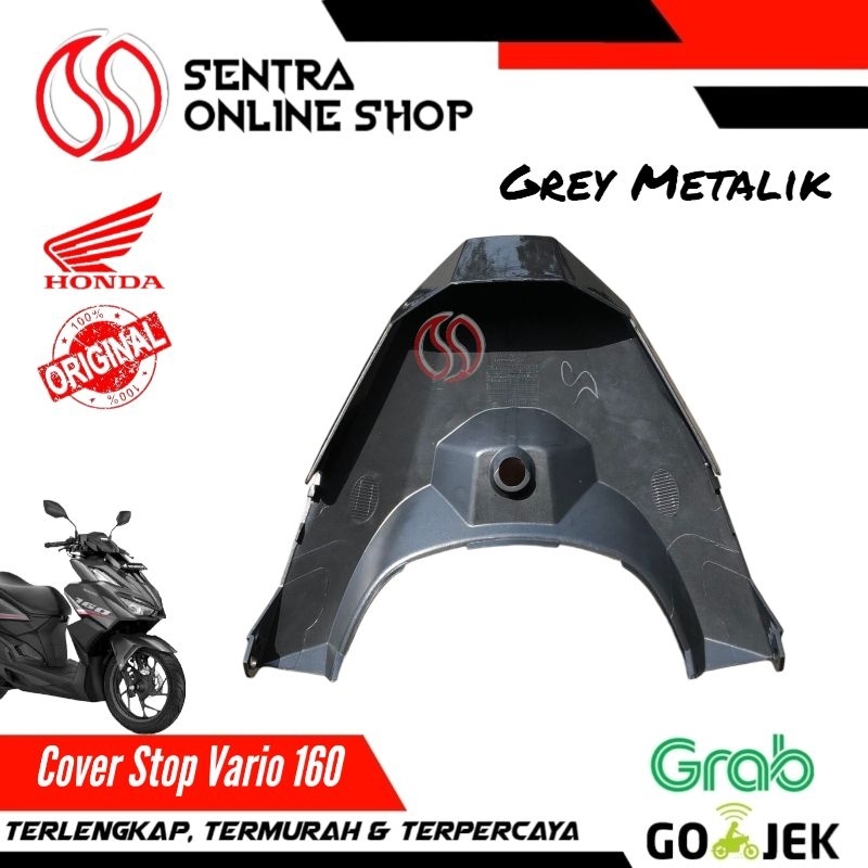 Cover rr center cover tail stop vario 160 grey metalic metalik original