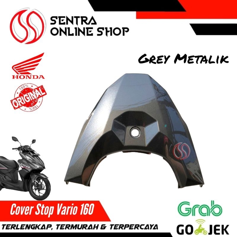 Cover rr center cover tail stop vario 160 grey metalic metalik original