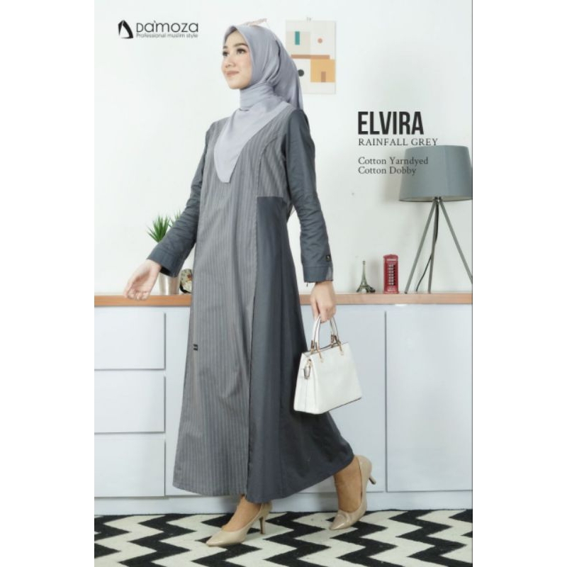 Damoza Couple Series Elvira dan Elvaro Rainfall Grey Gamis Elvira Koko Elvaro