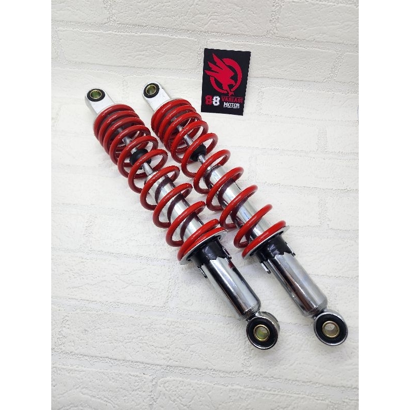 Shockbreaker Top Up 340MM - 280MM Merah dan Putih - Shock Belakang Semu Bebek Supra - Vega - Blade - Jupiter - Kharisma