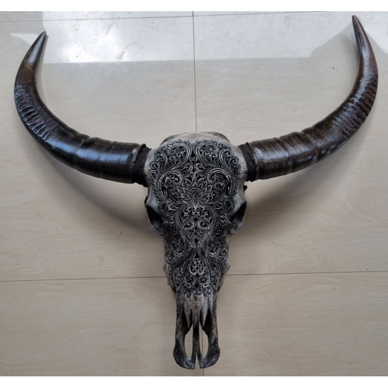 Ukiran tengkorak/kepala kerbau