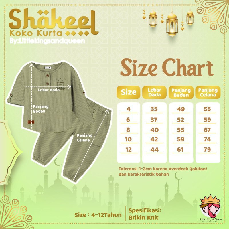 Ready stok koko shakeel size 4