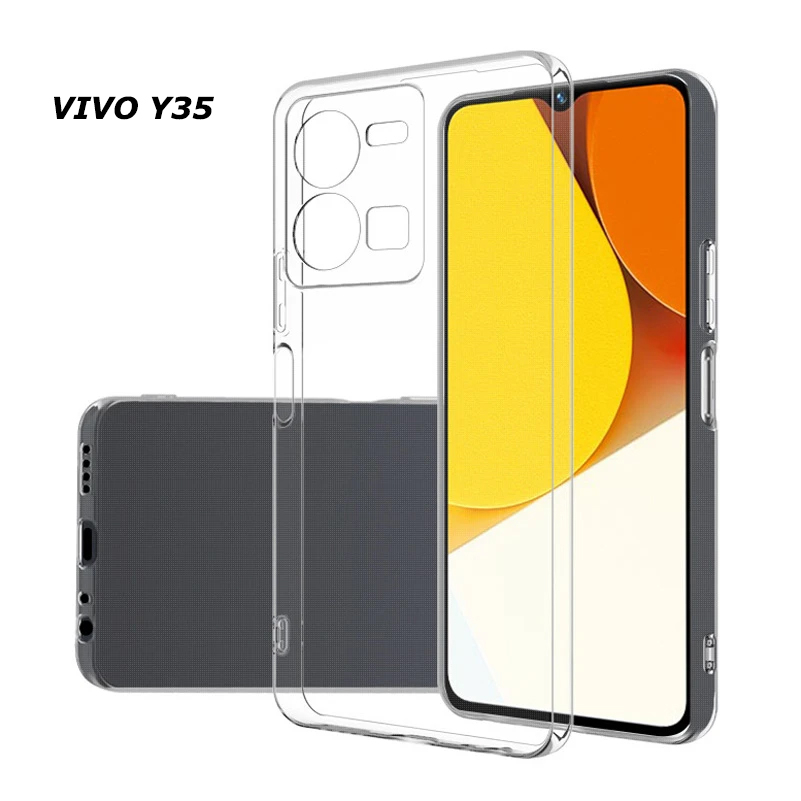 Case VIVO Y35 Casing Clear HD KETEBALAN 2MM BENING TRANSPARAN TPU Premium Softcase