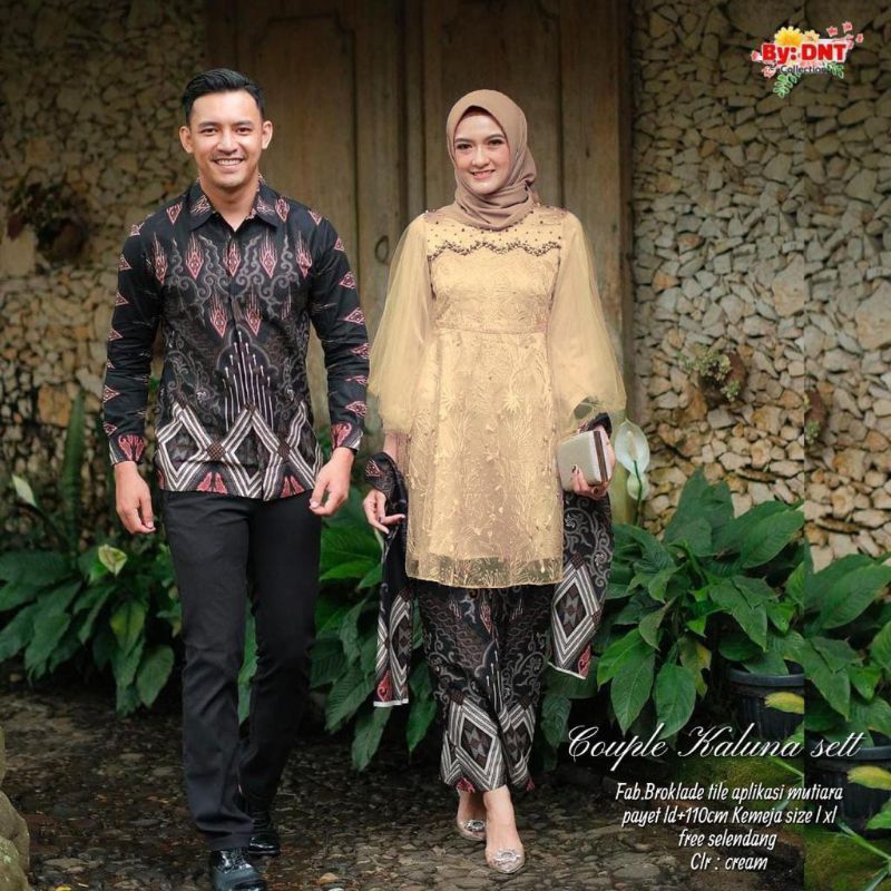Kebaya Couple Lamaran Wisuda Kekinian/ Couple Kaluna Set By DNT