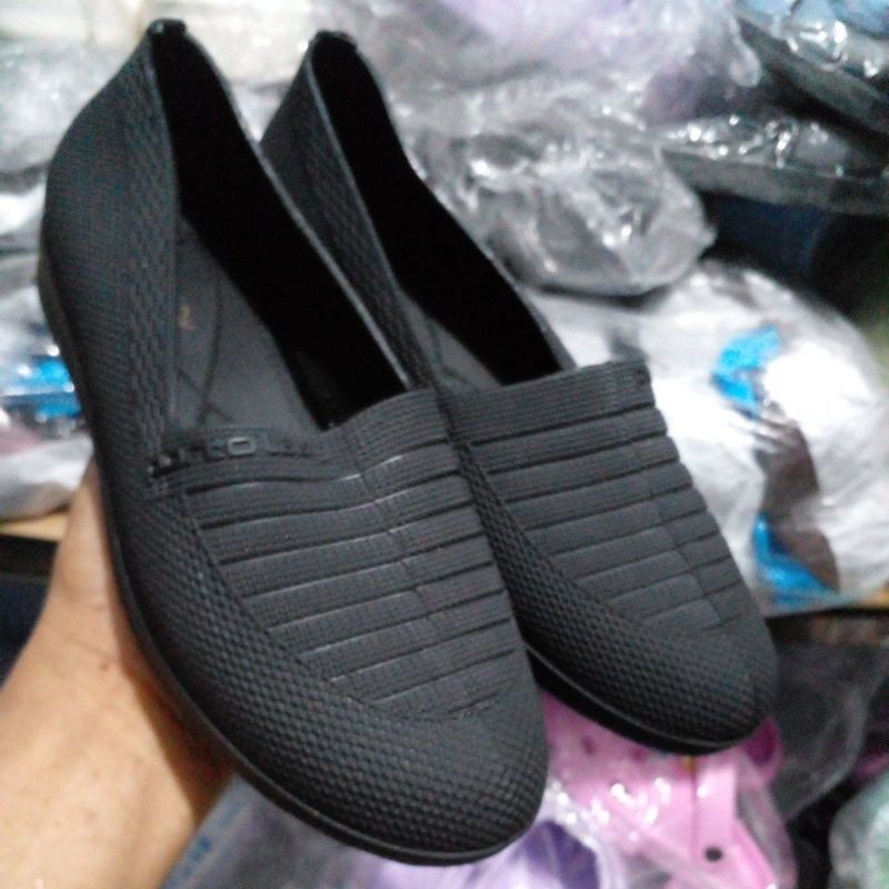 KSM - Sepatu Kerja Jelly Wanita Porto Motif Garis Size 36 - 40