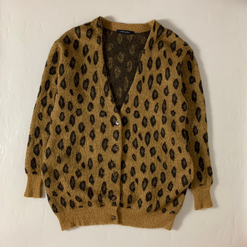 Adam eat n rope cardigan leopard