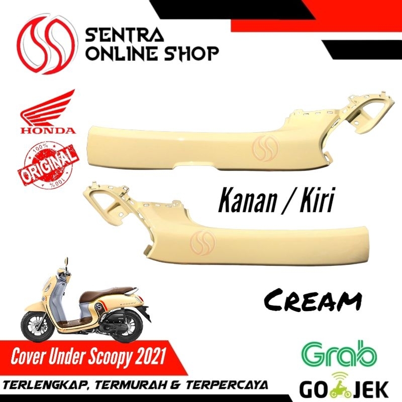Cover under bordes bawah kanan kiri scoopy prestige 2021 cream krem original