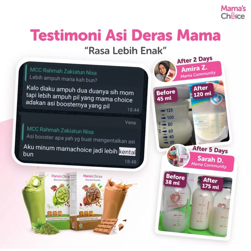 Mama's Choice Almond Milk Powder 200gr Mamas Choice Asi Booster Susu Almond