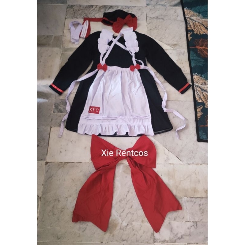 Kostum cosplay Noelle genshin impact versi KFC size M