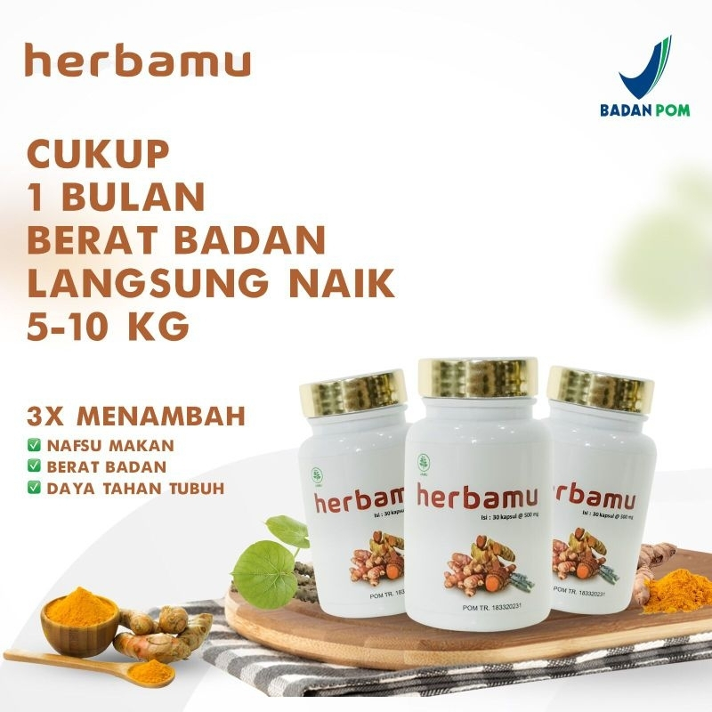 

Herbamu Pengemuk Badan Instan Dalam beberapa minggu original 100%