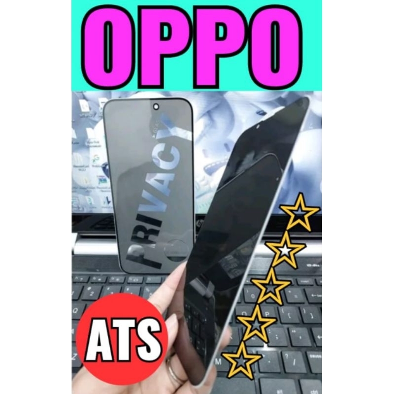 TG SPY TG KACA HANDPHONE OPPO ALL TIPE / TEMPERED GLASS KACA ANTI SPY OPPO ALL TIPE, Tg Tempered Glass Privacy Anti-Spy Oppo All Tipe Oppo All Type, Tempered Glass Kaca Anti Spy Melindungi Layar Handphone Depan Tg Tempered Glass Privacy Anti-Spy Oppo