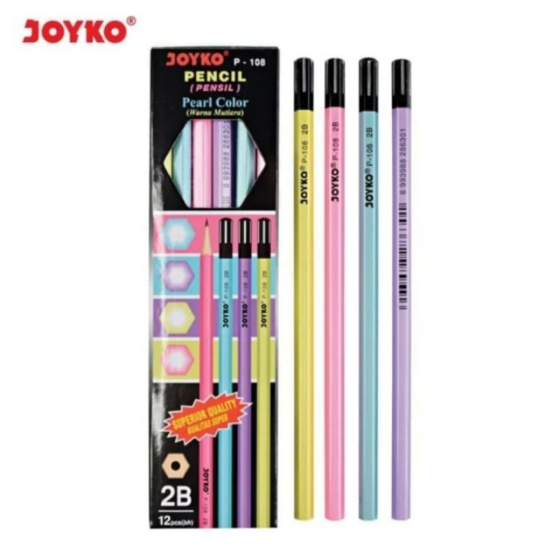 

pensil 2b Joyko p-108 pearl per pack isi 12