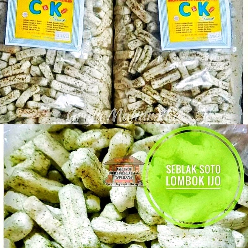 

Kerupuk Seblak Soto Ijo 250 grm Snack Kiloan