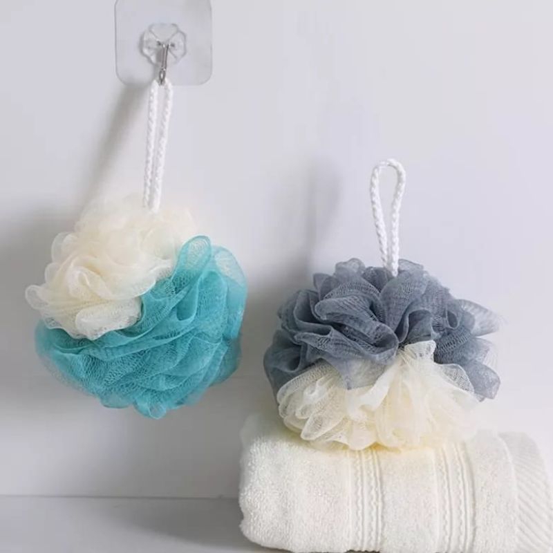 Bath Puff Spons Mandi 2 Warna Jaring Tebal Pembersih Badan