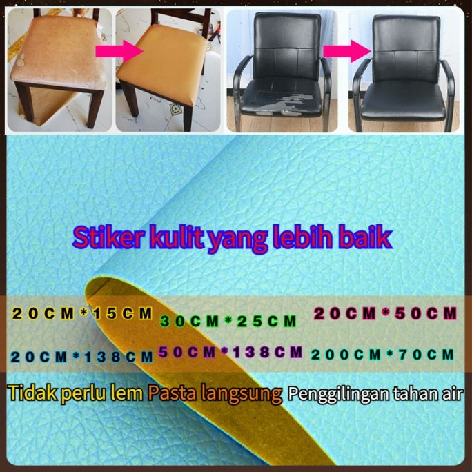 Mild seven-COD WARNA KREM Sticker Kulit Sofa Leather Repair Sticker Cover Perbaikan Kulit Yang Rusak