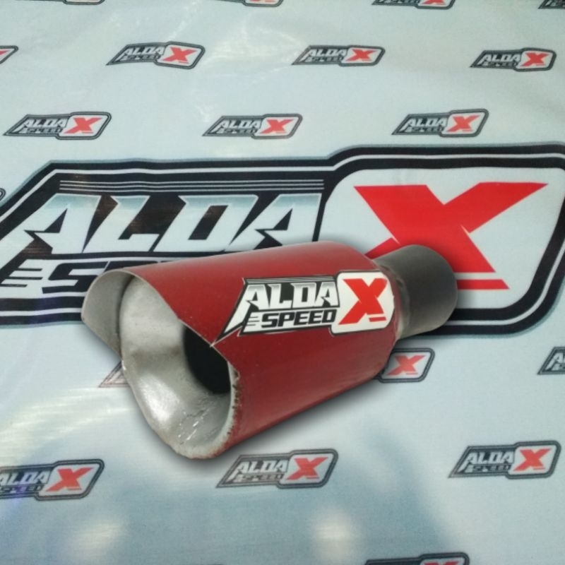 Buntut Muffler ujung knalpot suos mobil bensin solar AldaXSpeed topi merah maroon Gran max pick up F