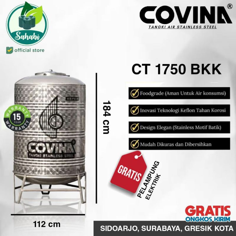 Tandon Air / Toren Air / Tangki Air Stainless COVINA 1750 BKK Invoice