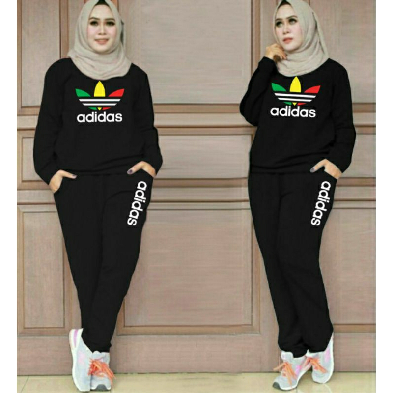 Set Training Pelangi, SETELAN TRAINING WANITA CANTIK MODIS FIT XL LD 102 BAHAN BABYTERRY TERMURAH OOTD KEKINIAN TERLARIS