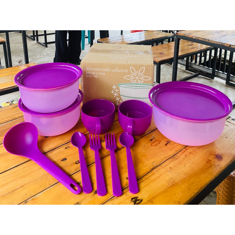 Harumi serving set 11pcs set mangkok es buah set table harumi