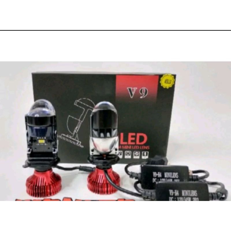 LAMPU SOROT LED MINI LENSA projector H4