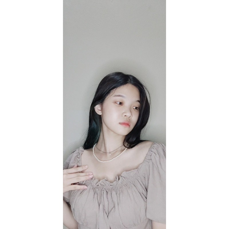 Delice Korean Multilayer Pearl Necklace Kalung Korea Dua Lapis Rantai Mutiara