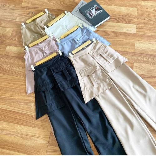 Pants Pocket Palazo Highwaist bess palazo pocket pants celana kulot wanita terkini