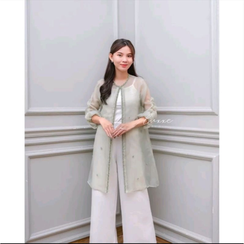 outer tunik organza premium / outer kondangan