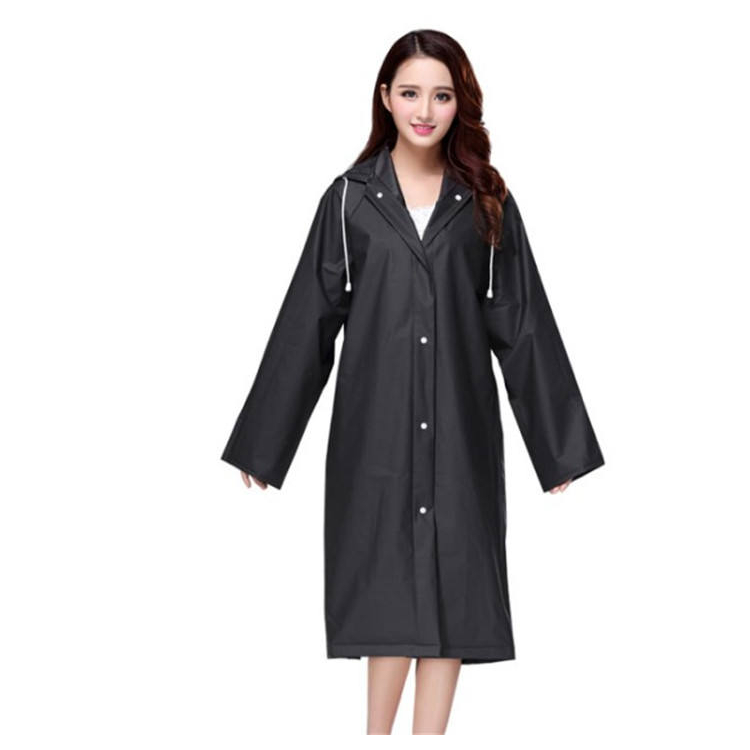 Jas Hujan Portable Raincoat Poncho Pria dan Wanita Murah Kancing Depan Hoodie Jas Hujan Motor